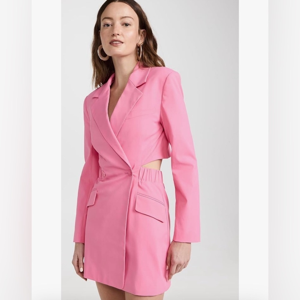 NWT Johnathan Simkhai Kylo Cut Out Blazer Mini Dress in Taffy Size 10